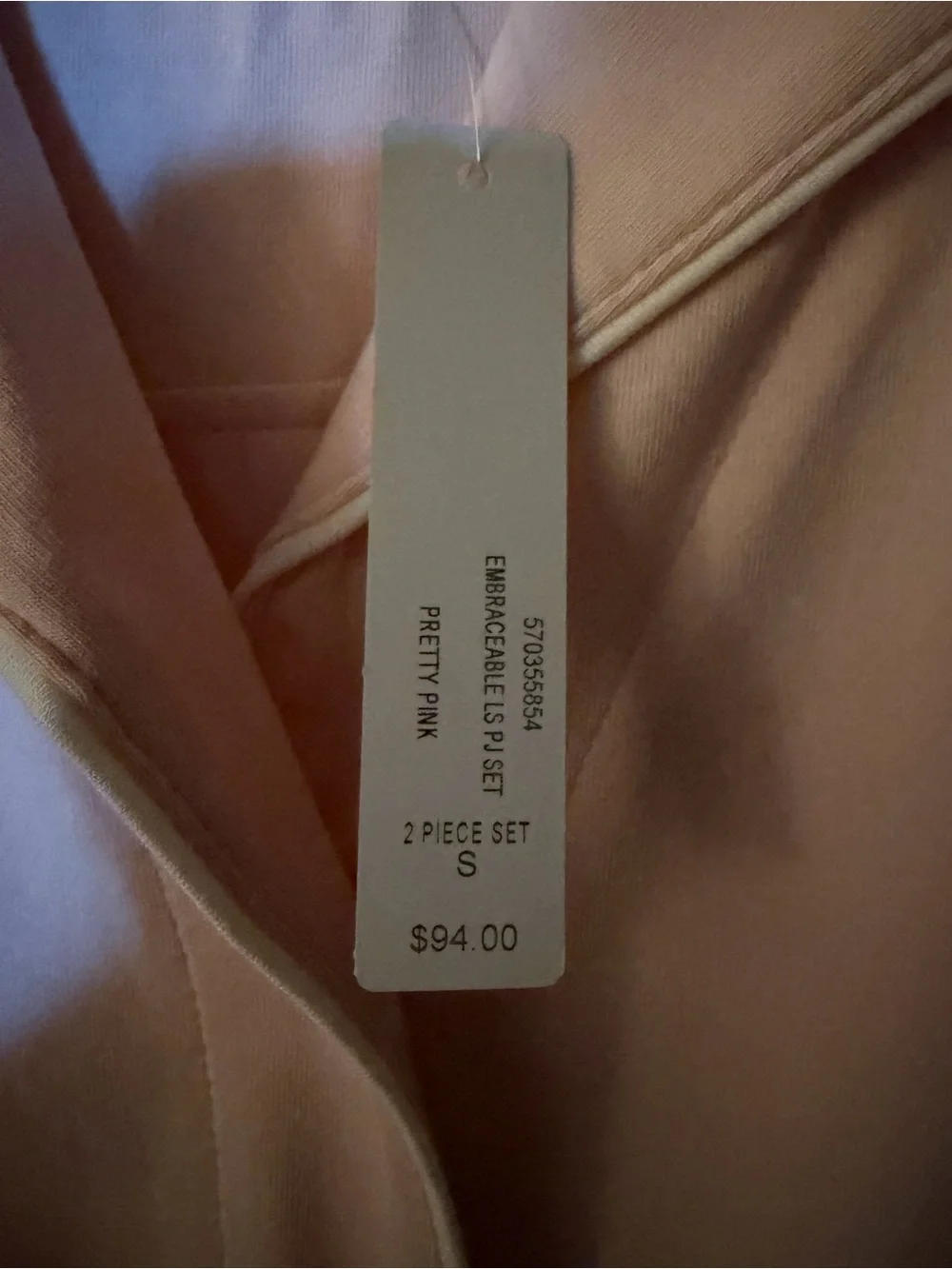 Soma Pale Pink Classic Button-Front Pajama Set
